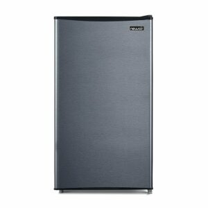 NewAir - 3.3 Cu. Ft. Compact Mini Refrigerator with Freezer, Can Dispenser, Crisper Drawer and Energy Star Certified - Gray