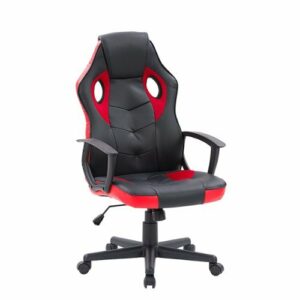 CorLiving - Mad Dog Gaming Chair - Black and Red