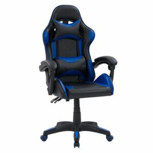 CorLiving - Ravagers Gaming Chair - Black and Blue