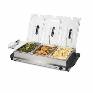 Proctor Silex - Triple Buffet Server - STAINLESS STEEL