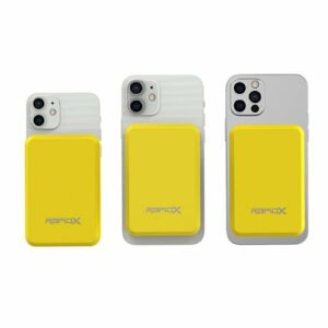 RapidX - Boosta 5k mAh 7.5W Magnetic Wireless Portable Charger for iPhone 12, 13 & 14 - Yellow