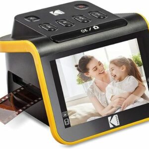 Kodak - Film & Slide Scanner, 5” LCD Screen, Portable Photo Viewer Convert Old Film Negatives & Slides to JPEG Digital Photos - Black