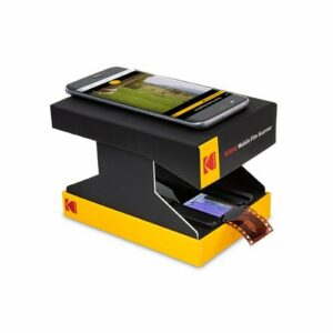 Kodak - Mobile Film & Slide Scanner, Portable Scanner Lets You Scan Old 35mm Films & Slides Photo Using Your Smartphone Camera - Black