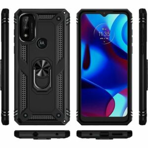 SaharaCase - Military Kickstand Series Case for Motorola Moto G Pure, G Power 2022, and G Play 2023 - Black