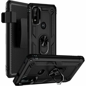 SaharaCase - Military Kickstand Series Case for Motorola Moto G Pure, G Power 2022, and G Play 2023 - Black