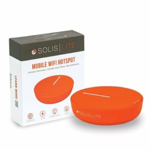 Solis - Lite 4G LTE Global Wi-Fi Hotspot + PowerBank - Mobile Router, Lifetime Data Plan - Orange