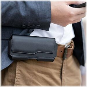 SaharaCase - Holster Case for Apple iPhone 12 Pro Max, iPhone 13 Pro Max, iPhone 14 Plus/14 Pro Max and iPhone 15 Plus/15 Pro Max - Black