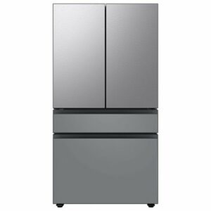 Samsung - Bespoke 4-Door French Door Refrigerator Panel - Middle Panel - Gray Glass