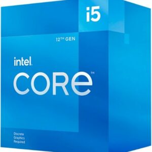 Intel - Core i5-12400F 12th Generation - 6 Core - 12 Thread - 2.5 to 4.4 GHz - LGA1700 - Desktop Processor - Grey/Black/Gold