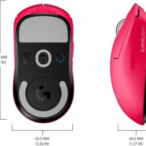 Logitech - PRO X SUPERLIGHT Lightweight Wireless Optical Gaming Mouse with HERO 25K Sensor - Magenta