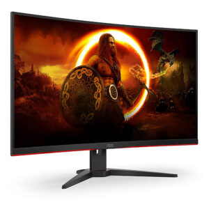 AOC - C32G2E 31.5" VA WLED Curved FreeSync FHD Gaming Monitor (DisplayPort, VGA, HDMI) - Black and Red