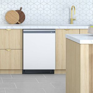 Samsung - Bespoke Dishwasher Panel - White Glass