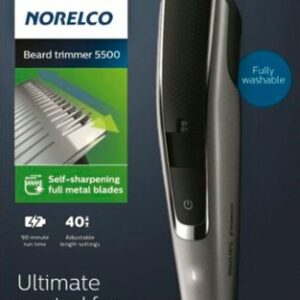 Philips Norelco - Beard Trimmer and Hair Clipper Series 5000, BT5502/40 - Black And Silver