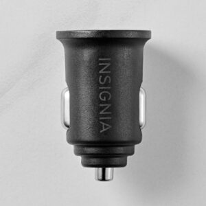 Insignia™ - 20W Vehicle Charger with 1 USB-C and 1 USB Port - Black