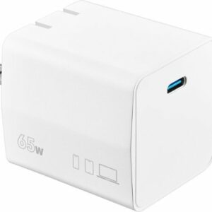 Insignia™ - 65W USB-C Compact Wall Charger for MacBook Pro, MacBook Air, and most USB-C Laptops - White