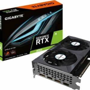 GIGABYTE - NVIDIA GeForce RTX 3050 EAGLE OC 8GB 128-bit GDDR6 Graphics Card with 2x WINDFORCE Fans - Black