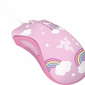 Razer - Hello Kitty Edition Wired Optical Gaming Mouse with DeathAdder Essential and Goliathus Mouse Pad (Medium) - Pink