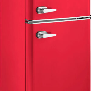 Insignia™ - 4.5 Cu. Ft. Retro Mini Fridge with Top Freezer - Red