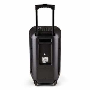 QFX - 2 x 10" Trolley and Wheels BT Speaker Rechargeable - Black