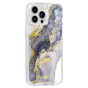 Case-Mate - Print Hardshell Case for iPhone 13 Pro Max - Navy Marble