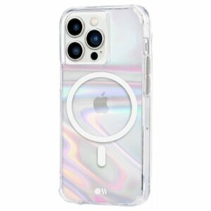 Case-Mate - Soap Bubble Hardshell Case w/ MagSafe w/ Antimicrobial for iPhone 13 Pro - Iridescent