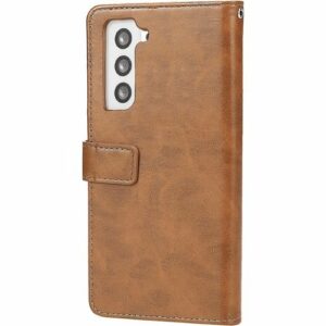 SaharaCase - Folio Wallet Case for Samsung Galaxy S22+ - Brown