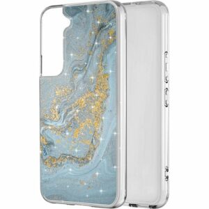 SaharaCase - Marble Series Case for Samsung Galaxy S22+ 5G - Blue Marble