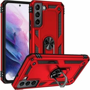 SaharaCase - Military Kickstand Series Case for Samsung Galaxy S22+ - Red