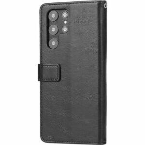 SaharaCase - Folio Wallet Case for Samsung Galaxy S22 Ultra - Black