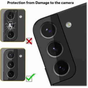 SaharaCase - ZeroDamage Camera Lens Protector for Samsung Galaxy S22+ (2-Pack) - Black