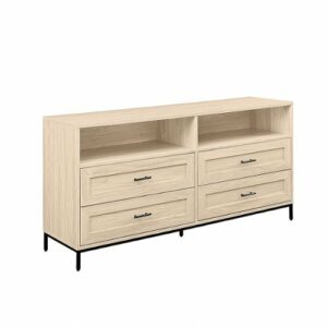 Walker Edison - Contemporary 4-Drawer TV Stand for Most TVs up to 60” - Birch