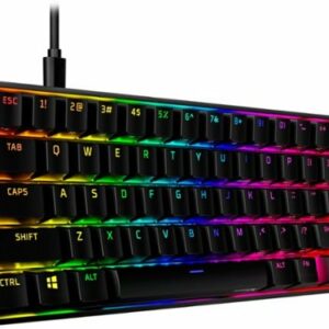 HyperX - Alloy Origins 65% Compact Wired Mechanical Red Linear Switch Gaming Keyboard with RGB Lighting - Black