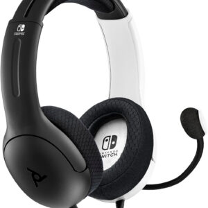 PDP AIRLITE Wired Gaming Headset for Nintendo Switch - Black and White