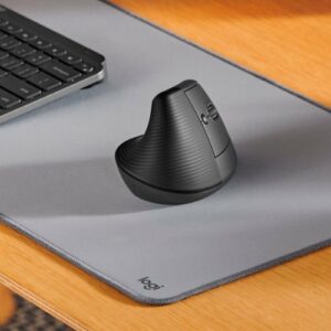 Logitech - Lift Vertical Wireless Ergonomic Mouse with 4 Customizable Buttons - Graphite