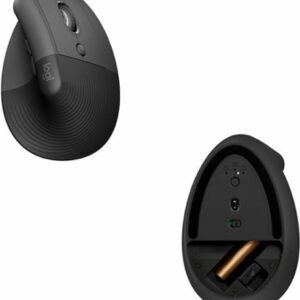 Logitech - Lift Vertical Wireless Ergonomic Mouse with 4 Customizable Buttons - Graphite