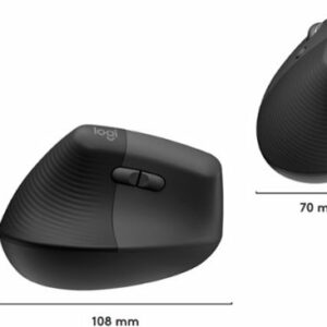 Logitech - Lift Left Vertical Wireless Ergonomic Left-Handed Mouse with 4 Customizable Buttons - Graphite