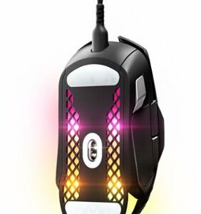 SteelSeries - Aerox 5 Ultra Lightweight Honeycomb Water Resistant Wired RGB Optical Gaming Mouse With 9 Programmable Buttons - Black