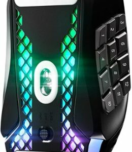 SteelSeries - Aerox 9 Wireless Ultra Lightweight Honeycomb Water Resistant RGB Optical Gaming Mouse With 18 Programmable Buttons - Black