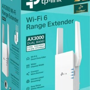 TP-Link - AX3000 Dual-Band Wi-Fi 6 Range Extender - White