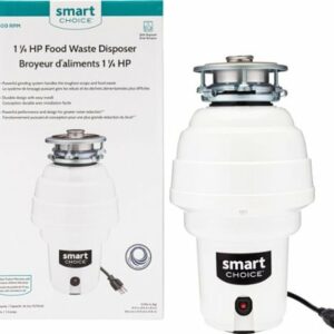 Smart Choice - 1.25HP Corded Garbage Disposal - White