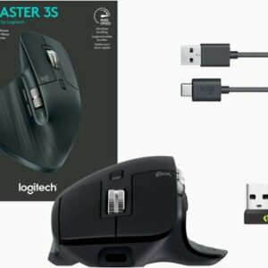 Logitech - MX Master 3S Wireless Laser Mouse with Ultrafast Scrolling - Black