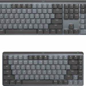 Logitech - MX Mechanical Full size Wireless Mechanical Tactile Switch Keyboard for Windows/macOS with Backlit Keys - Graphite