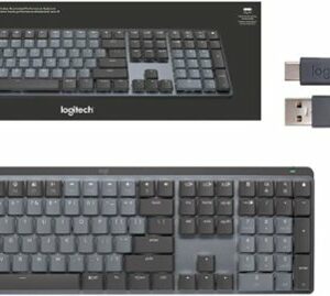 Logitech - MX Mechanical Full size Wireless Mechanical Tactile Switch Keyboard for Windows/macOS with Backlit Keys - Graphite