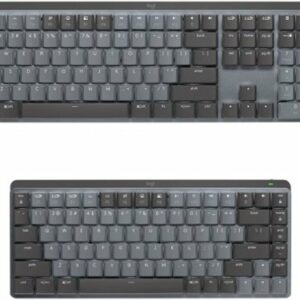 Logitech - MX Mechanical Mini Compact Wireless Mechanical Tactile Switch Keyboard for Windows/macOS with Backlit Keys - Graphite