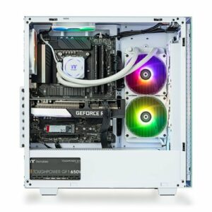 Thermaltake - Avalanche 360T Gaming Desktop - Ryzen 5 5600X - 16GB RGB Memory - NVIDIA GeForce RTX 3060 Ti - 1TB NVMe M.2 - White