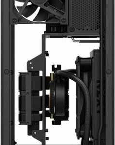 NZXT - H1 SFF Mini ITX Mini Tower Case with PSU, AIO, Fan Controller and PCIE Extender - Black