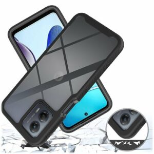 SaharaCase - GRIP Series Case for Motorola G 5G (2023) - Black/Clear