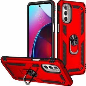 SaharaCase - Military Kickstand Case for Motorola G Stylus 4G 2022 - Red