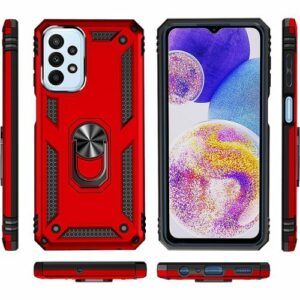 SaharaCase - Military Kickstand Series Case for Samsung Galaxy A23 5G - Red