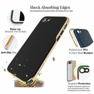 SaharaCase - Trend Series Case for Apple iPhone 7, 8, SE (3rd Generation 2022) - Black Gold